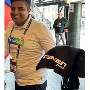 Ambassadeur de la marque Falken Tires pendant le Championnat d'Europe de handball
