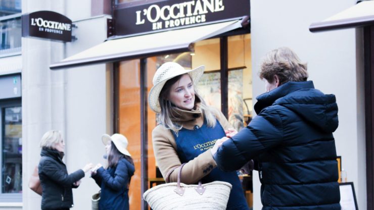 On Street Promoiton für L'Occitane