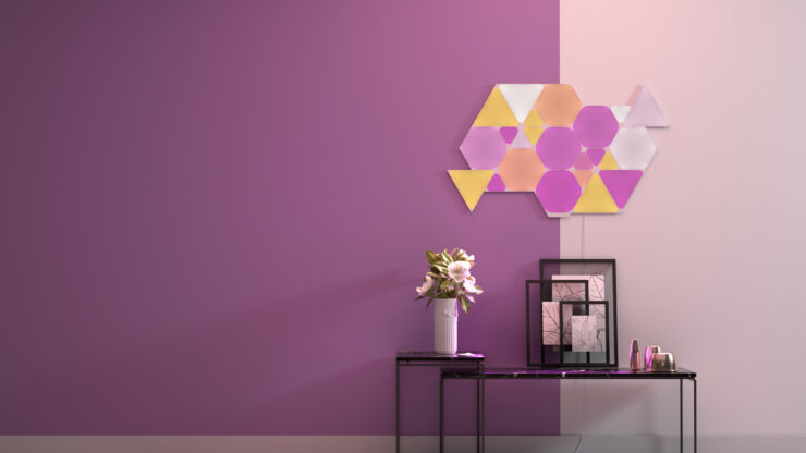 Nanoleaf Panels an der Wand